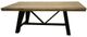 International Furniture Direct Loft Brown Dining Table with Black Base-0