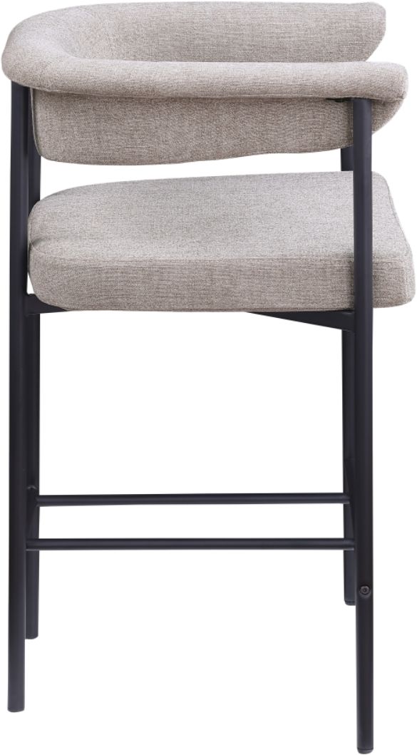 Meridian Furniture Malin Taupe/Black Counter Stool-2