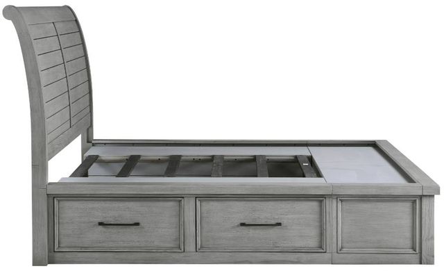 Homelegance® Logandale Antique Gray California King Sleigh Storage Bed-2