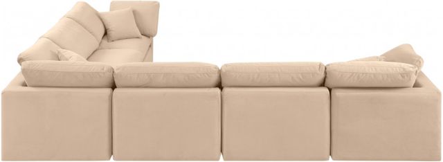 Meridian Furniture Indulge 6-Piece Beige Velvet Modular Sectional-3