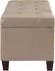 Linon Carmen Beige Shoe Storage Ottoman-4