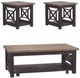 Liberty Furniture Heatherbrook 3-Piece Ash/Charcoal Occasional Table Set-0