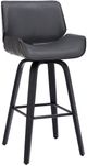 Armen Living Tyler Black Brushed/Gray Swivel Bar Stool-0