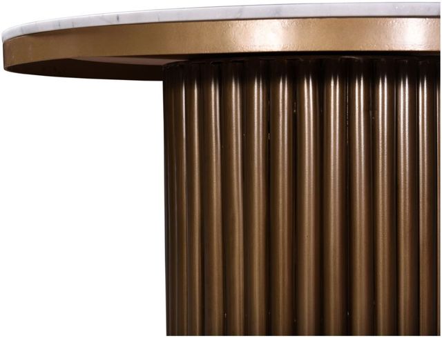 Moe's Home Collection Tower Antique Brass/White Dining Table-2