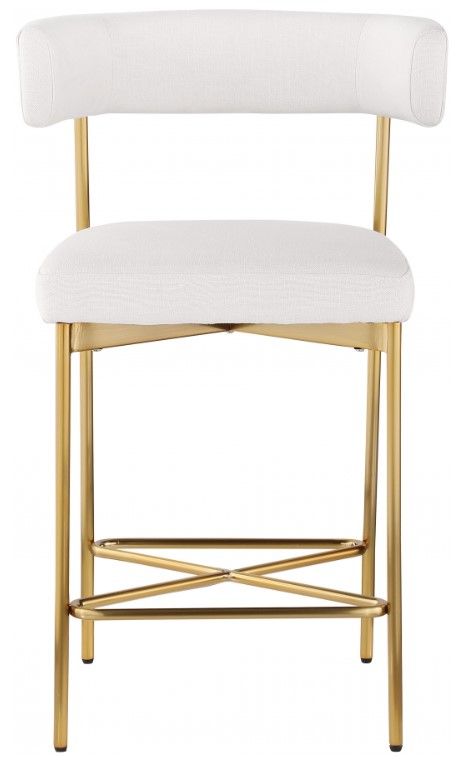 Meridian Furniture Rivage Cream/Yellow Counter Stool-1