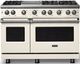 Viking® 5 Series 48" Pure White Pro Style Gas (NG) Range with Polished Chrome Trim-0