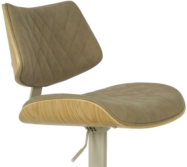 Armen Living Leland 3-Piece Oak/Vintage Taupe Barstool Set-4