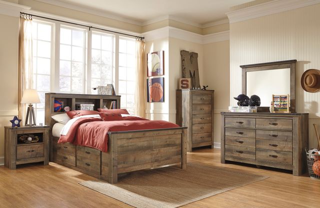 Signature Design by Ashley® Trinell 2-Piece Brown Twin Bookcase Storage Bed Set-3