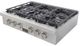 Kucht Professional KFX Series 36" Stainless Steel Natural Gas Range Top with Classic Silver Knobs-2