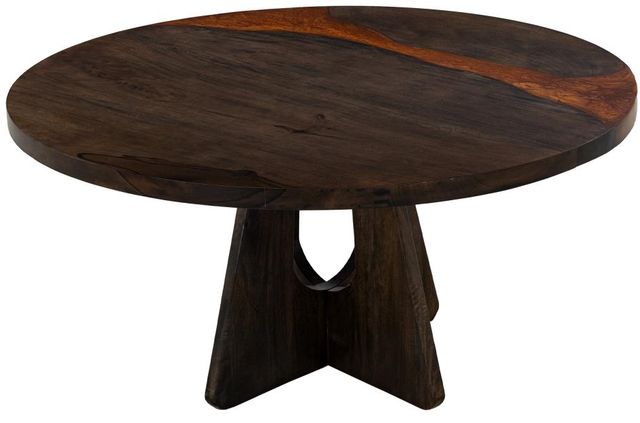 International Furniture Direct Raramuri Brown Round Dining Table-0