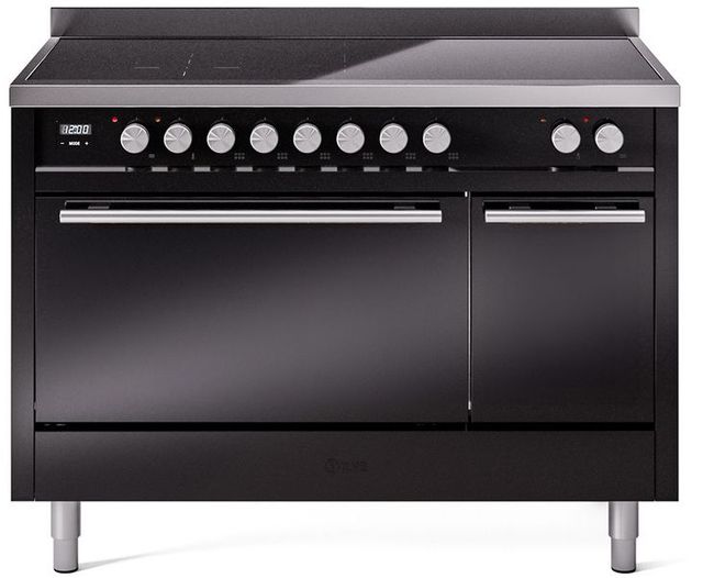 Ilve® Professional Plus II 48" Glossy Black Pro Style Induction Range-0
