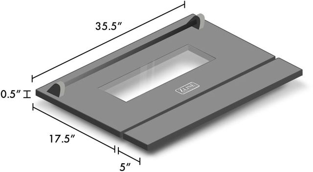 ZLINE 36" Black Matte Range Door-1