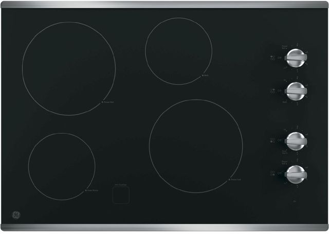 GE® 30" Stainless Steel Electric Cooktop