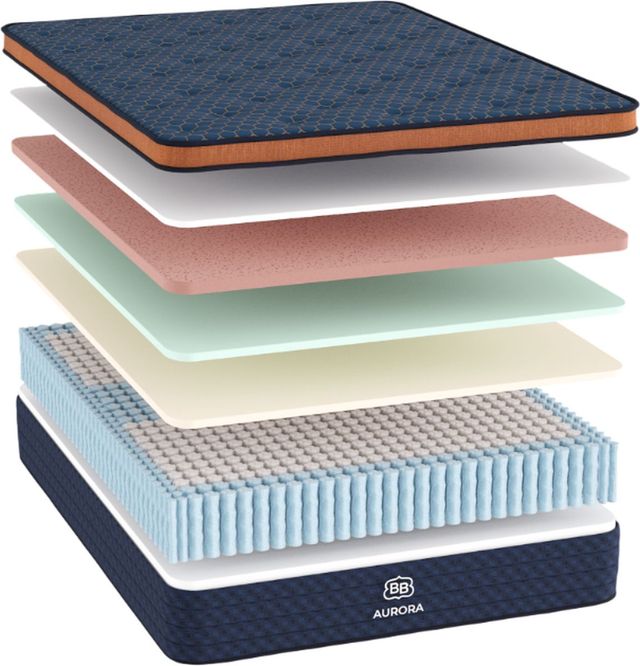 Brooklyn Bedding Aurora Luxe 15" Hybrid Medium Euro Top Queen Mattress in a Box-2