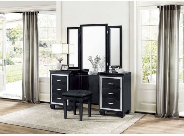 Mazin Furniture Allura Black Vanity Table-3