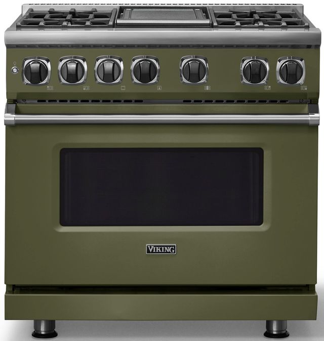Viking® 7 Series 36" Martini Pro Style Dual Fuel Range with Griddle-0