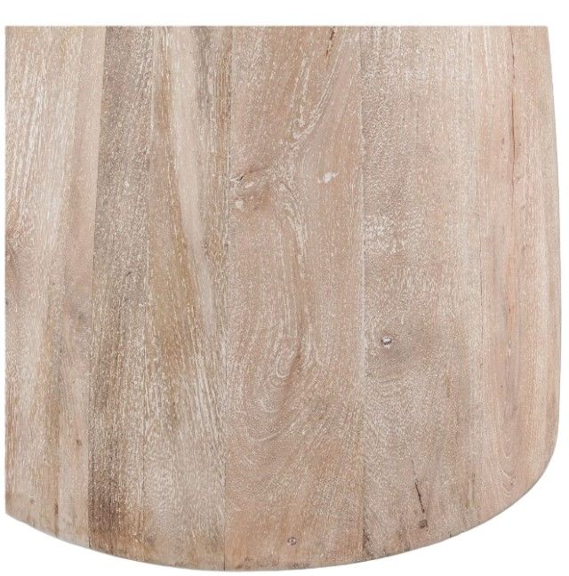 Home Trends & Design Palm Springs Brown Dining Table with White Wash Base-2