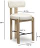 TOV Furniture Odessa Cream Leather Counter Stool-2