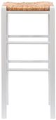 Linon Venezia 2-Piece White Rush Seat Backless Bar Stool Set-4