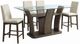 Elements International Dapper 5-Piece Cream/Walnut Counter Dining Set-0
