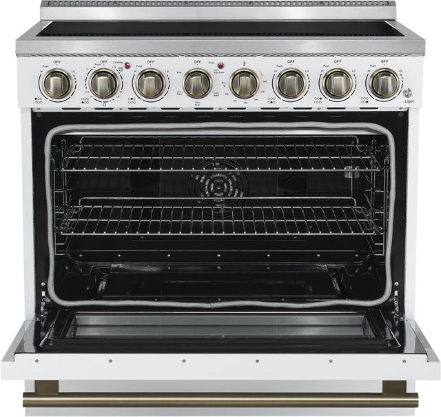 FORNO® Paolo Alta Qualita 36" White Pro Style Electric Range-3