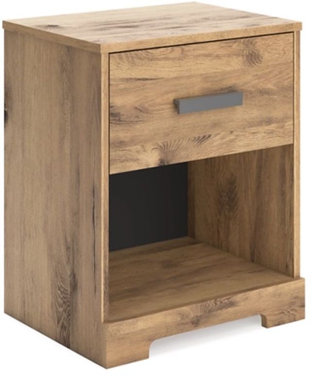 Signature Design by Ashley® Larstin Golden Rustic One Drawer Nightstand-0