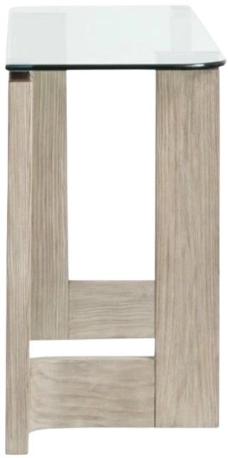 Magnussen Home® Bartlett Glass Top Sofa Table with Smokey Pine Base-2