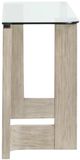Magnussen Home® Bartlett Glass Top Sofa Table with Smokey Pine Base-2