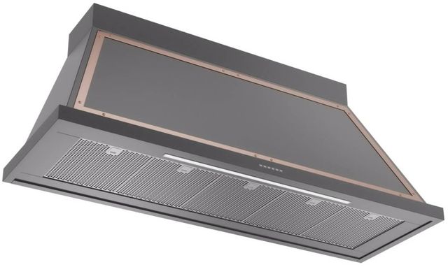 Ilve® Nostalgie II Noblesse 60" Graphite Matte Wall Mounted Range Hood with Copper Trim-1