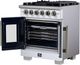 FORNO® Capriasca Series Alta Qualita 30" White Pro Style Gas Range-4