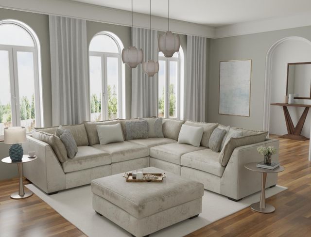 Corinthian Furniture Audrey 5-Piece Doe L-Shape Sectional-1