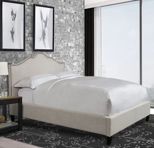 Parker House® Jamie Flour California King Upholstered Panel Bed-1