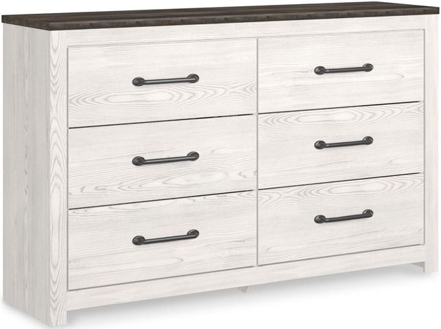 Signature Design by Ashley® Gerridan 2-Piece White/Gray Queen Panel Bed Set-2