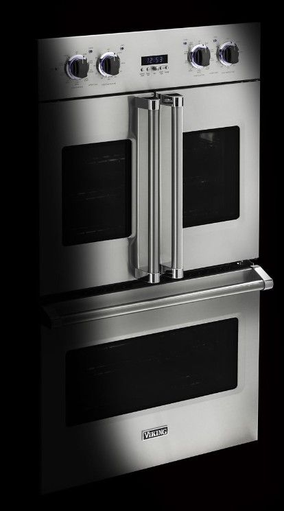 Viking® 7 Series 30" Squall Double Electric French-Door Wall Oven-1