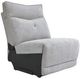 Mazin Furniture Tesoro Mist Gray Armless Chair-1