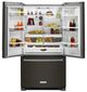 KitchenAid® 36 in. 20.0 Cu. Ft. Black Stainless Steel with PrintShield™ Finish Counter Depth French Door Refrigerator-2
