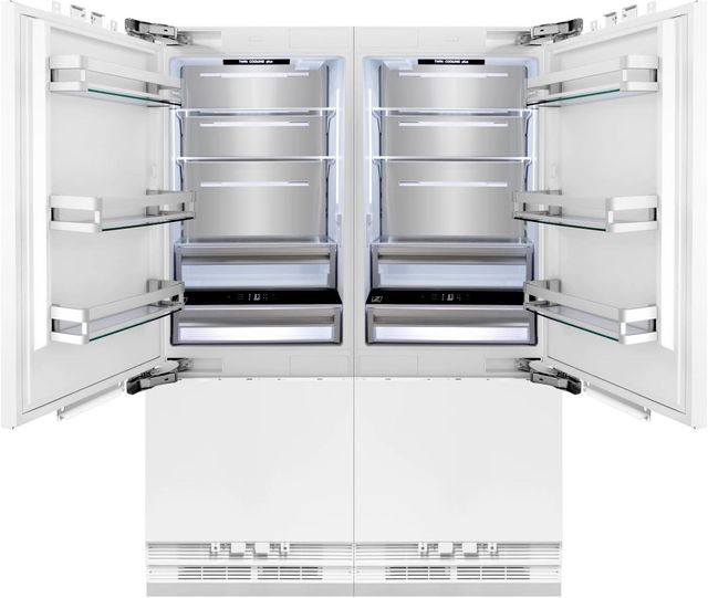 ZLINE 60" 32.2 Cu. Ft. Panel Ready Built In French Door Refrigerator with Water Dispensers and Ice Makers-2