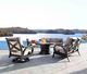 CabanaCoast® Customizable Milano Aluminum Outdoor Lounge Swivel Rocking Chair-4