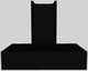 Vent-A-Hood® 42" Black Contemporary Wall Mounted Range Hood-4