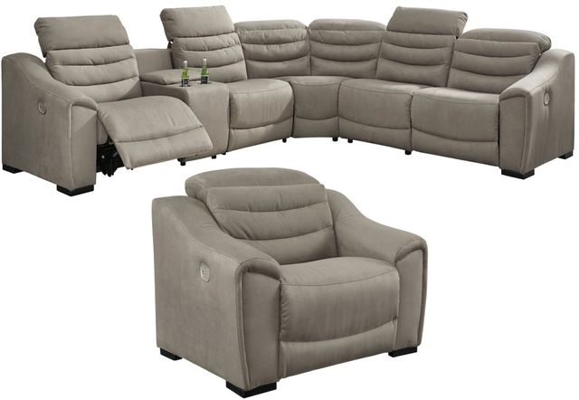 Signature Design by Ashley® Next-Gen Gaucho 2-Piece Putty Power Reclining Living Room Set-0