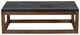 Porter International Designs Skamania Black Coffee Table with Walnut Base-1