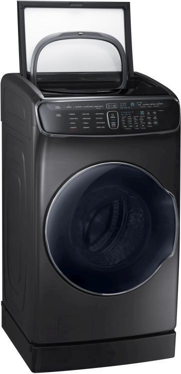 Samsung 6.0 Cu. Ft. Fingerprint Resistant Black Stainless Steel FlexWash™ Washer-1