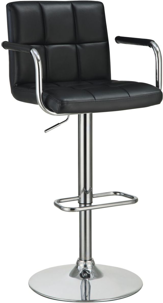 Coaster® Palomar Black/Chrome Adjustable Bar Stool-0