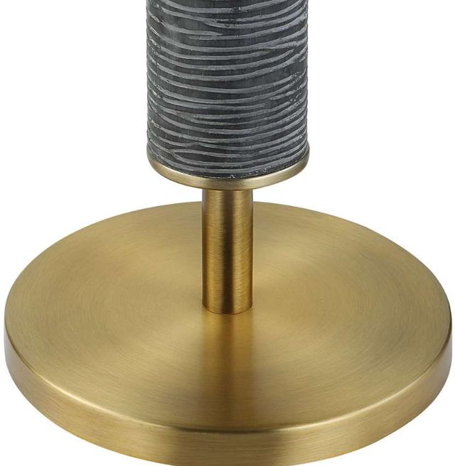 Uttermost® Summit Antique Brass/Rustic Gray Black Floor Lamp-4