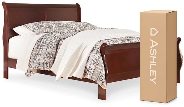 Signature Design by Ashley® Alisdair 2-Piece Dark Brown Queen Sleigh Bed with Mattress-0