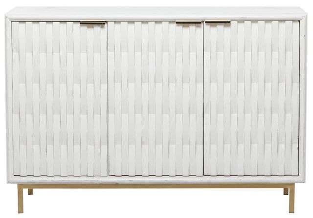 Deco Marche Matte White Accent Cabinet-2