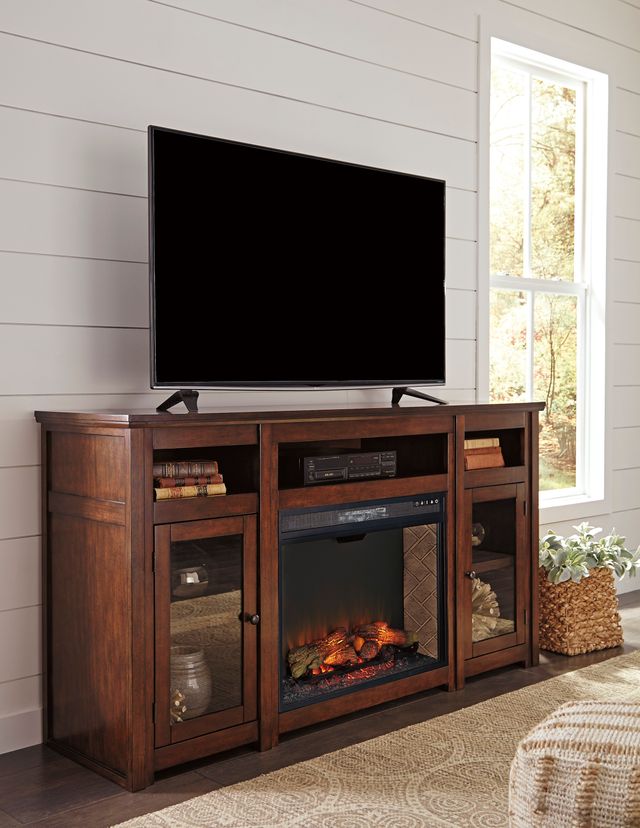 Signature Design by Ashley® Harpan Reddish Brown 72" TV Stand-2