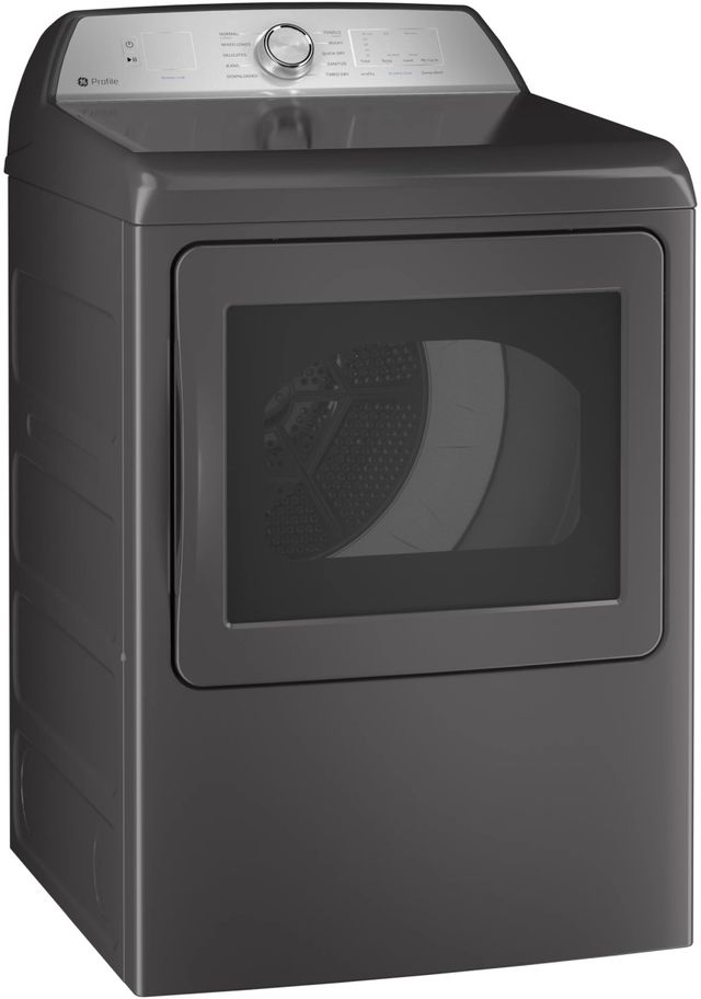 GE Profile™ 7.4 Cu. Ft. Diamond Gray Vented Electric Dryer with Sanitize Cycle and Sensor Dry-2
