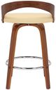 Armen Living Sonia 4-Piece Cream/Walnut Counter Stool Set-5