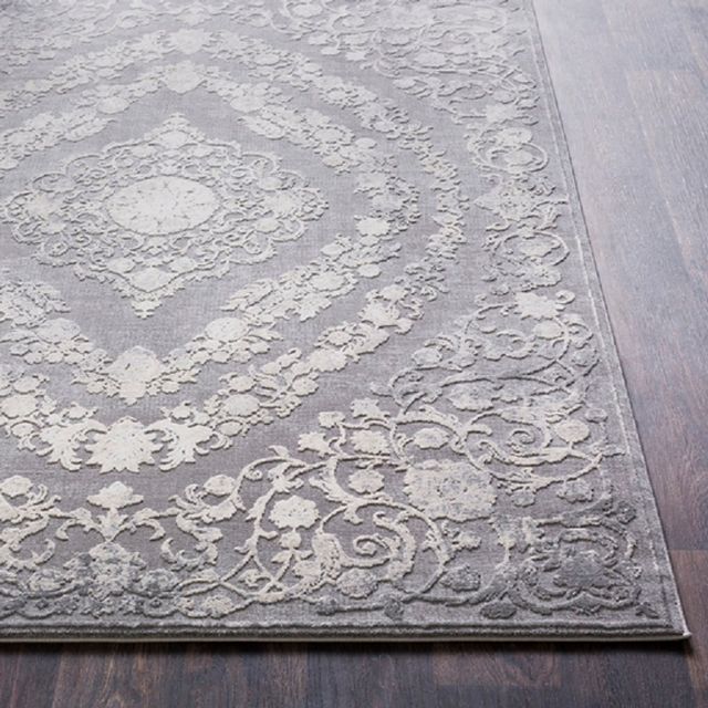 Surya Tibetan Charcoal 8' Square Rug-3